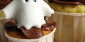Cupcakes de Halloween: Fantasmas