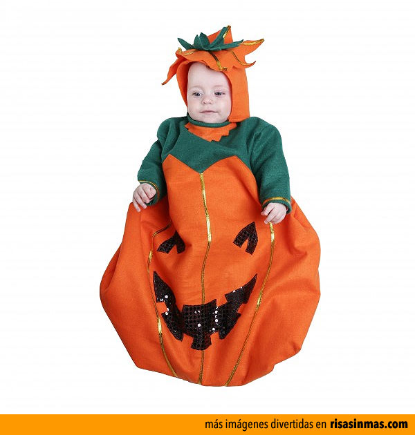 Disfraz para Halloween de bebé calabaza