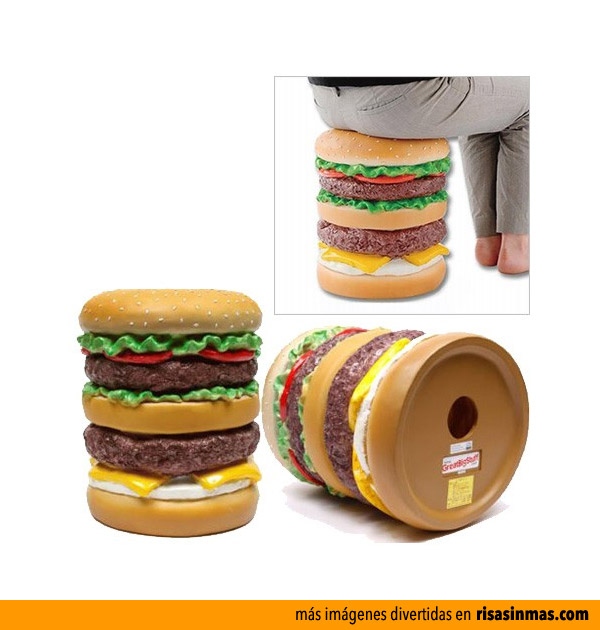 Divertida silla hamburguesa