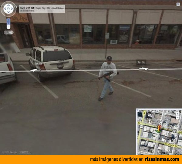 Google Street View en una calle cualquiera de Estados Unidos