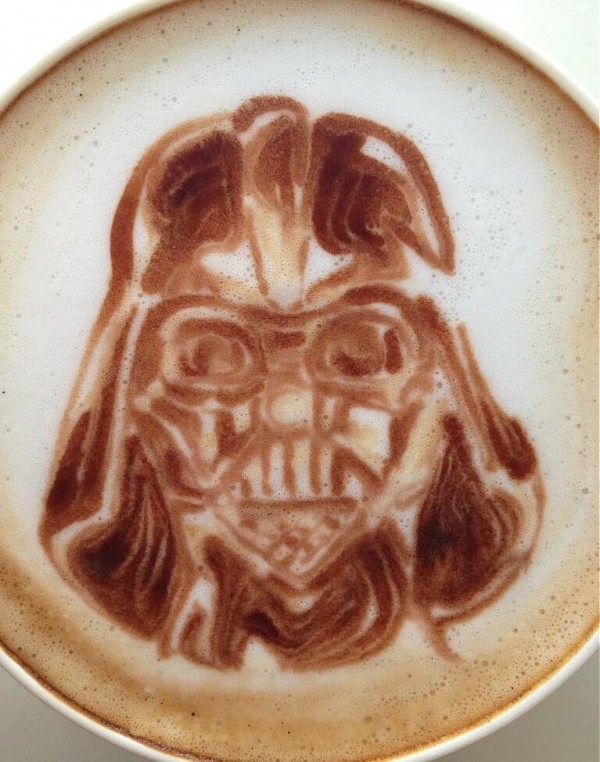 Latte Art: Darth Vader