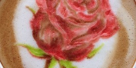 Latte Art: Rosa