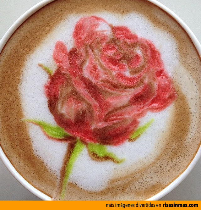 Latte Art: Rosa