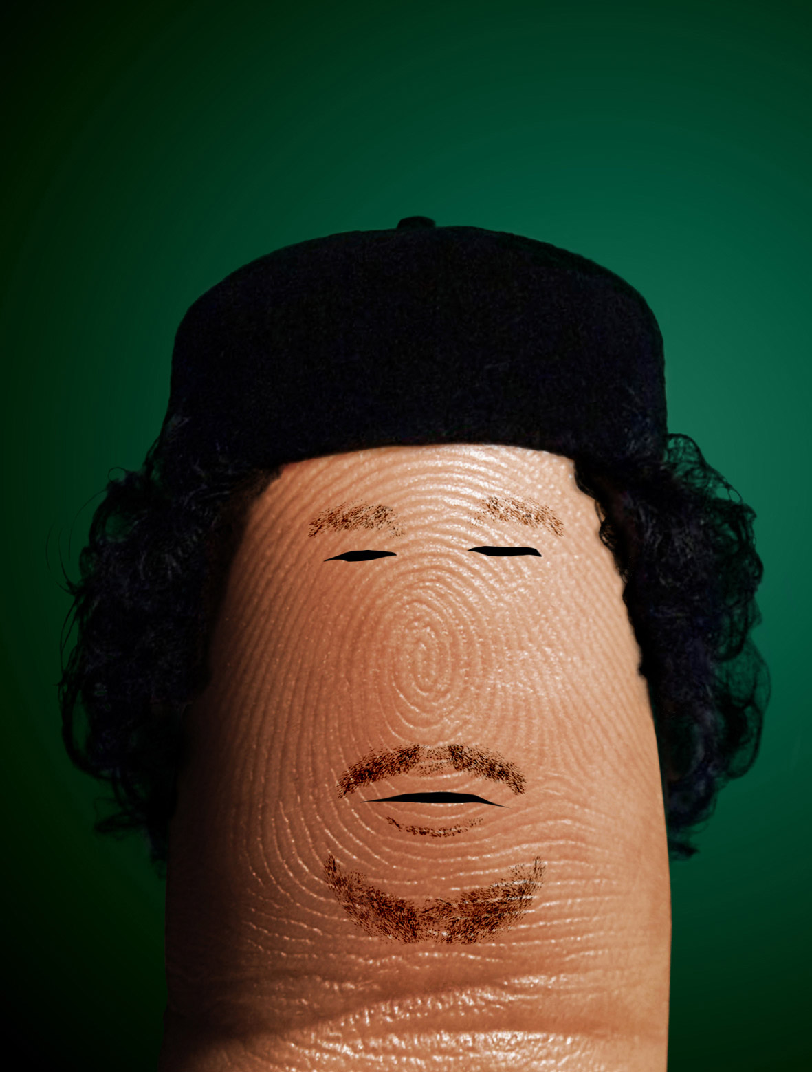 Pulgares célebres: Muamar el Gadafi