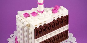 Tarta de chocolate hecha con LEGO