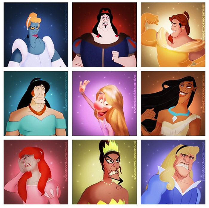 Villanos de Disney como princesas