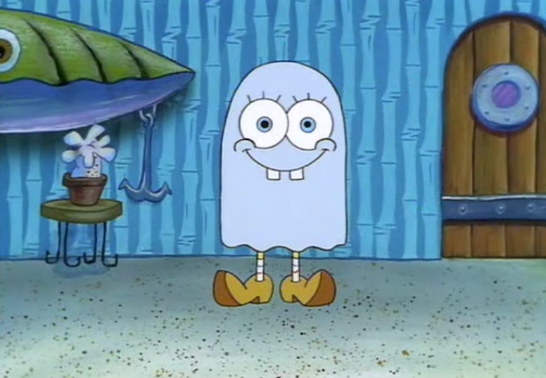 Bob esponja también se disfraza por Halloween