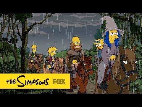 Los Simpson parodiando a el Hobbit