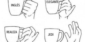 Diferentes formas de sujetar una taza