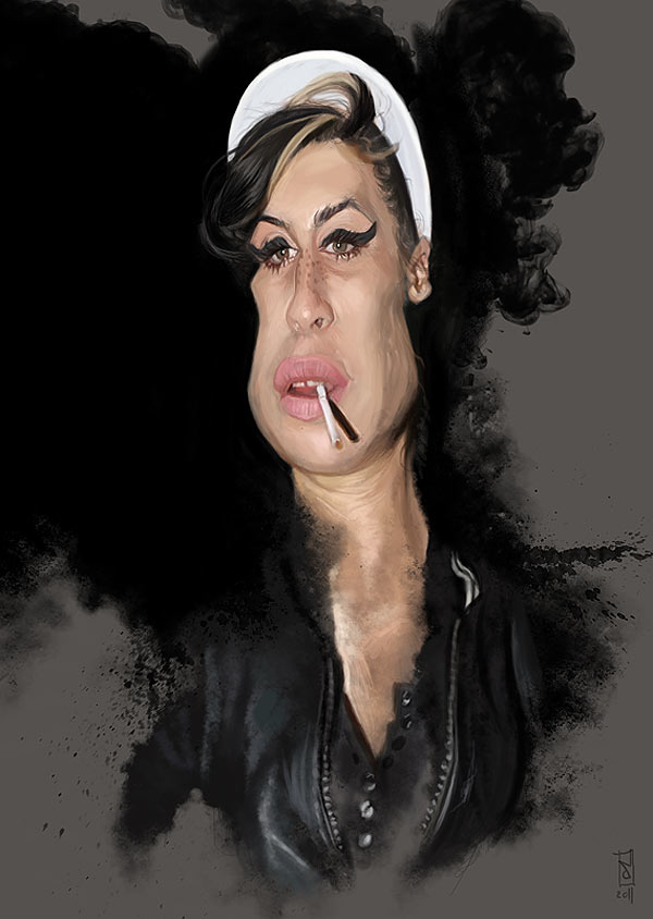 Caricatura de Amy Winehouse