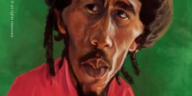 Caricatura de Bob Marley