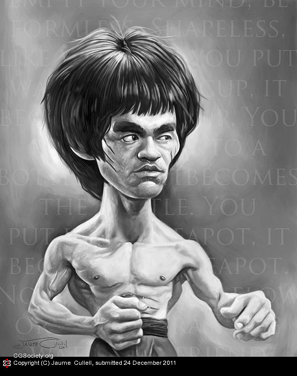 Caricatura de Bruce Lee