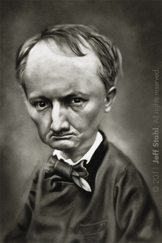 Caricatura de Charles Baudelaire