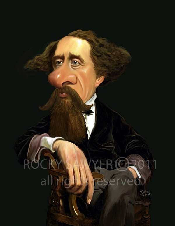 Caricatura de Charles Dickens