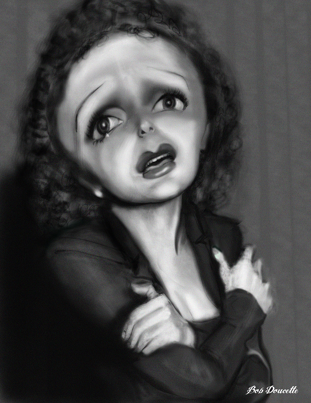 Caricatura de Edith Piaf