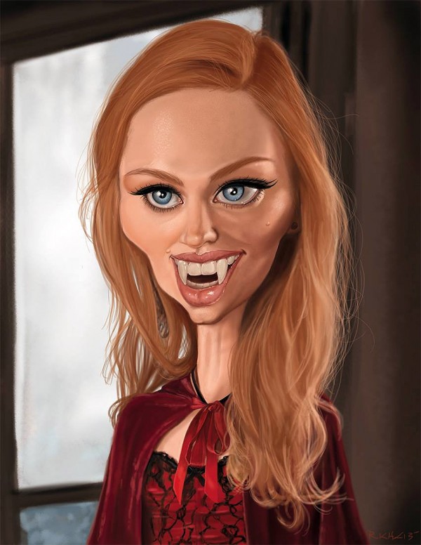 Caricatura de Jessica Hamby en True Blood