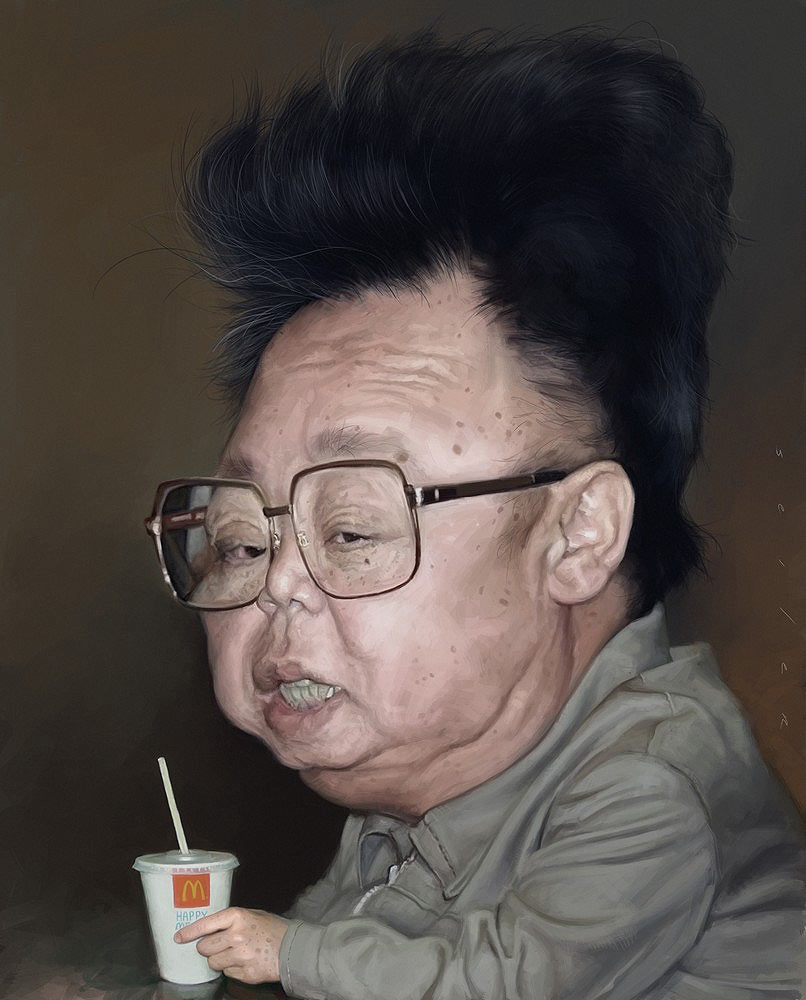 Caricatura de Kim Jong-il