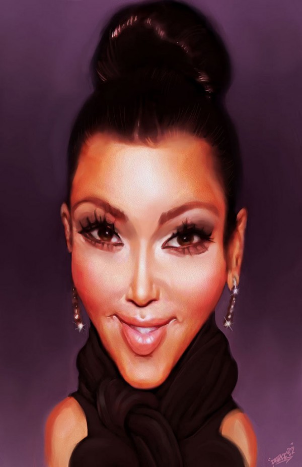Caricatura de Kim Kardashian