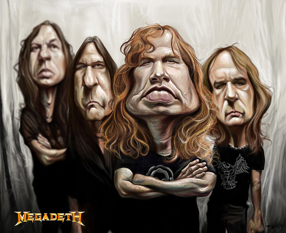 Caricatura de Megadeth