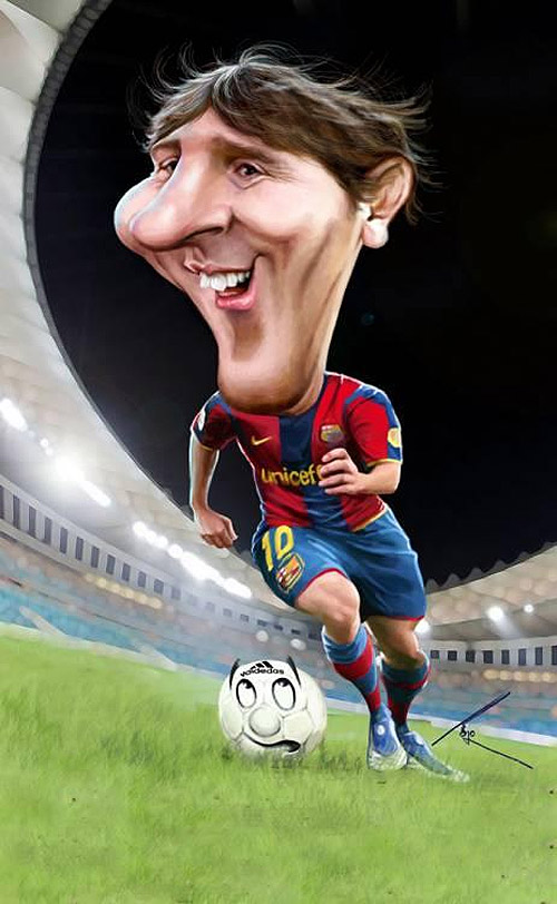 Caricatura de Messi