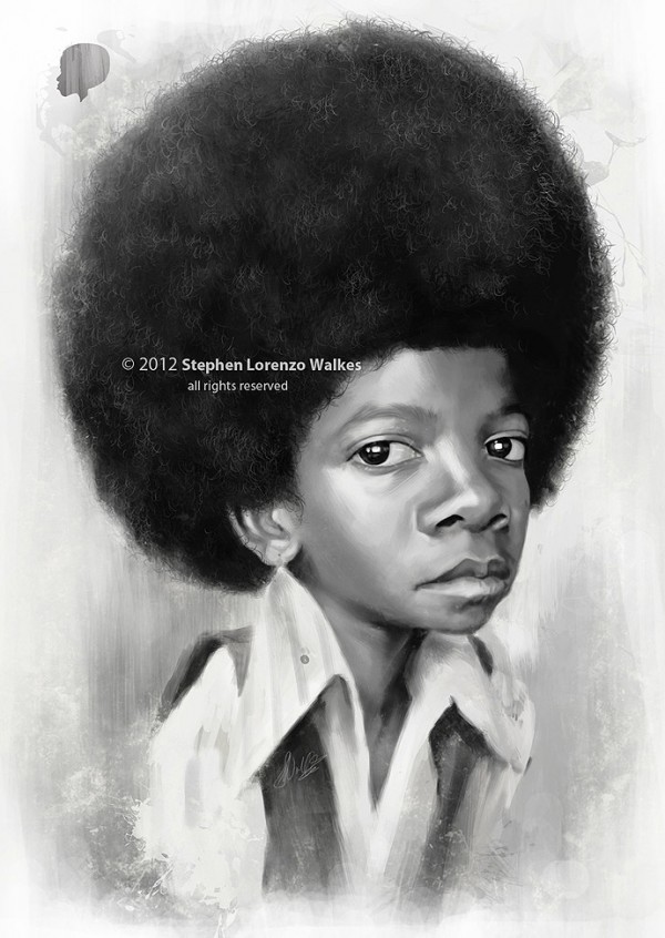 Caricatura de Michael Jackson