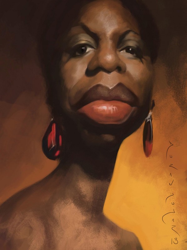 Caricatura de Nina Simone