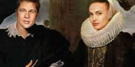 Cuadros clásicos con actores famosos: Angelina Jolie y Brad Pitt