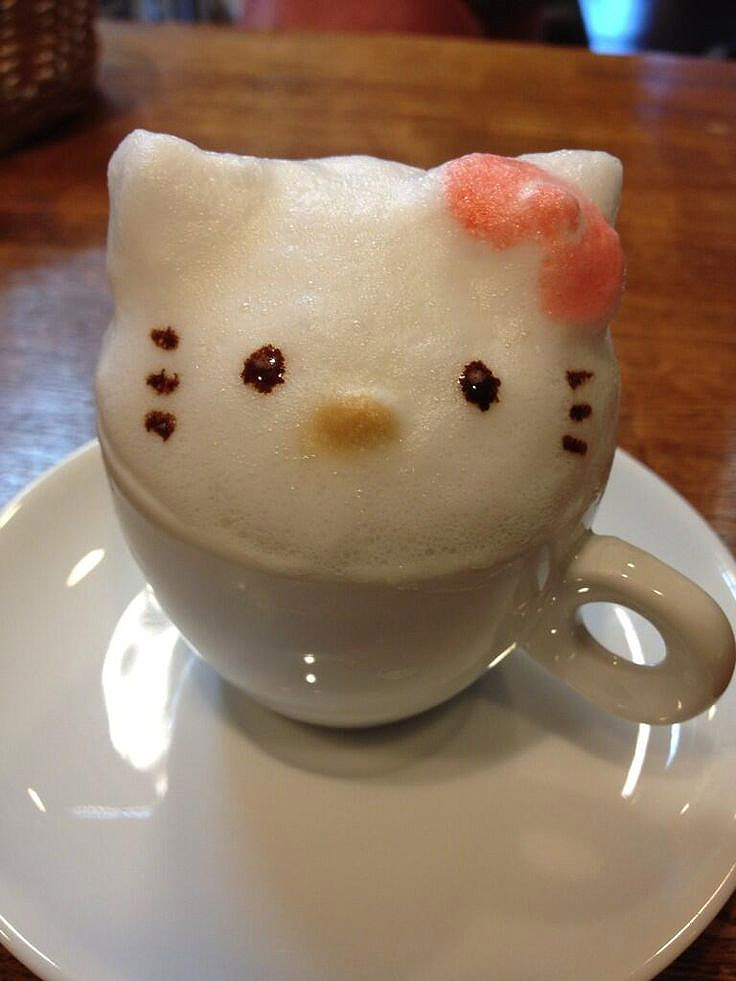 ¡Hello Kitty en mi café!