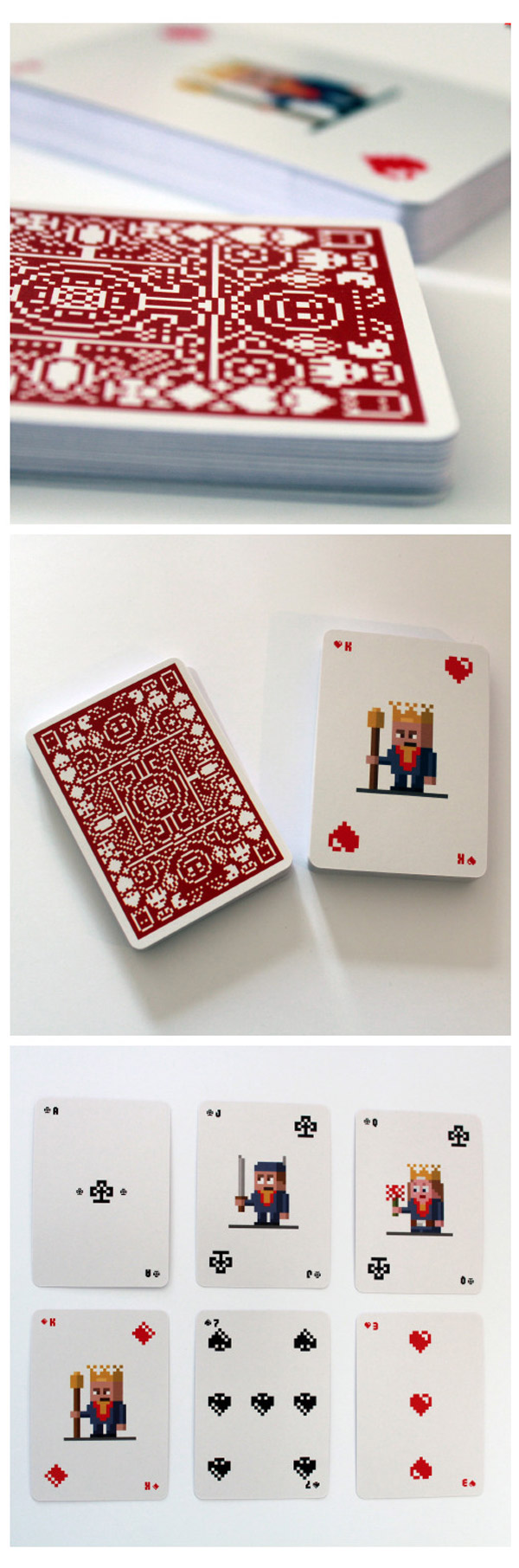 Juego de cartas pixeladas