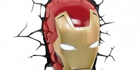 Lámpara 3D para pared Iron Man