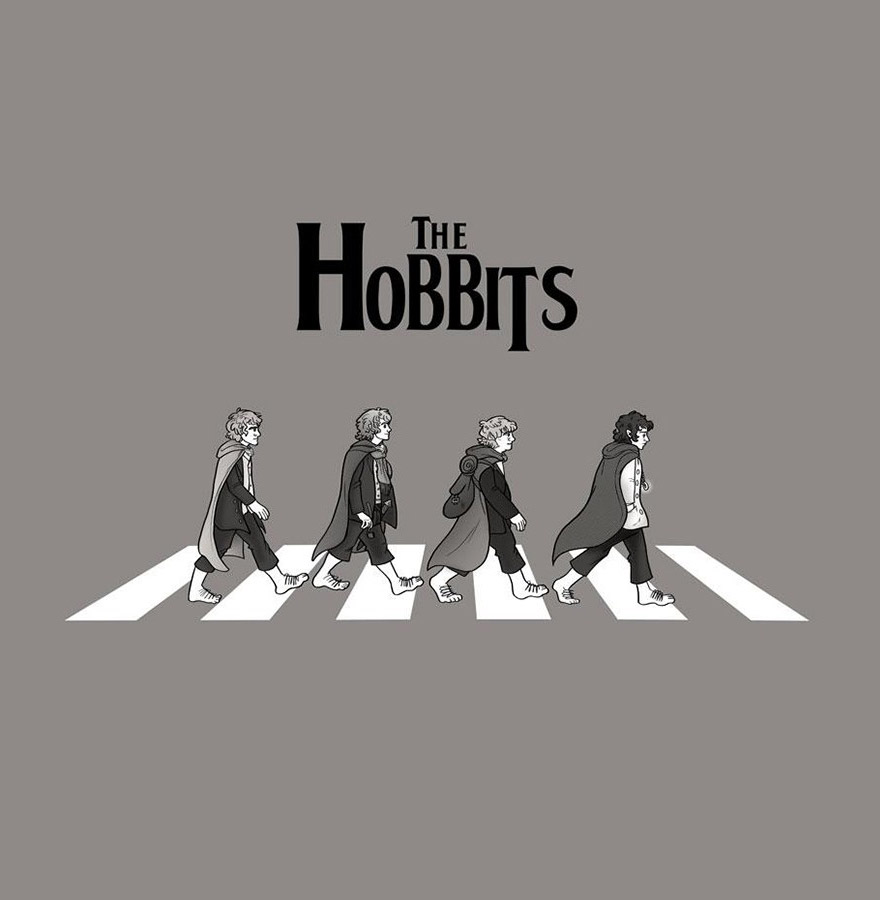 Los hobbits en Abbey Road