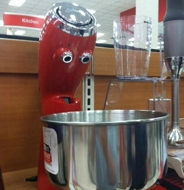 Robot de cocina asombrado