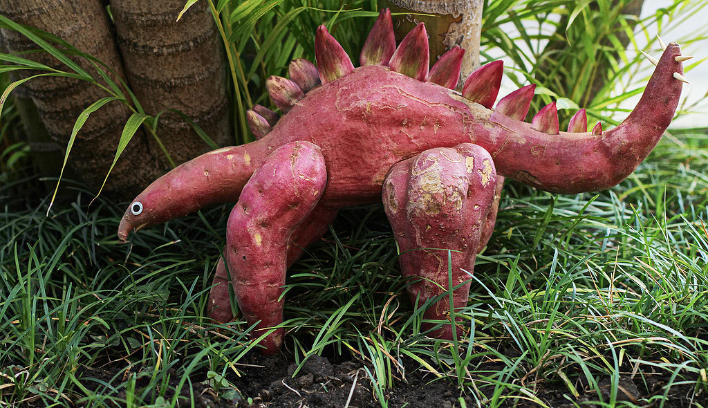 Stegosaurus hecho con tubérculos