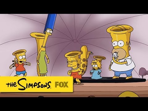 Los Simpson transformados en instrumentos musicales