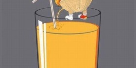 Y así se hace el zumo de naranja