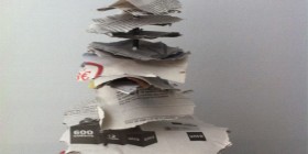 Árboles de Navidad originales: papeles de periódico