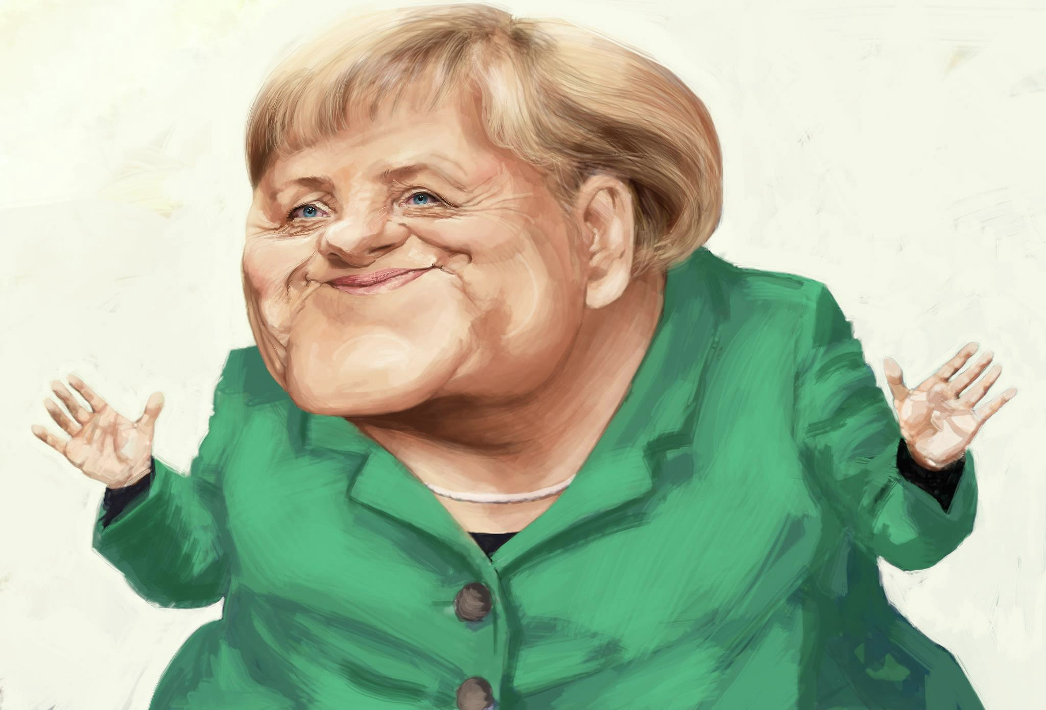 Resultado de imagen para Caricaturas de Angela Merkel