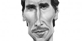 Caricatura de Christian Bale