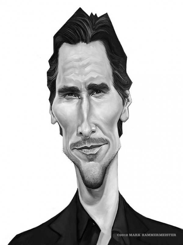 Caricatura de Christian Bale
