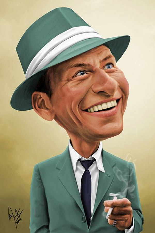 Caricatura de Frank Sinatra