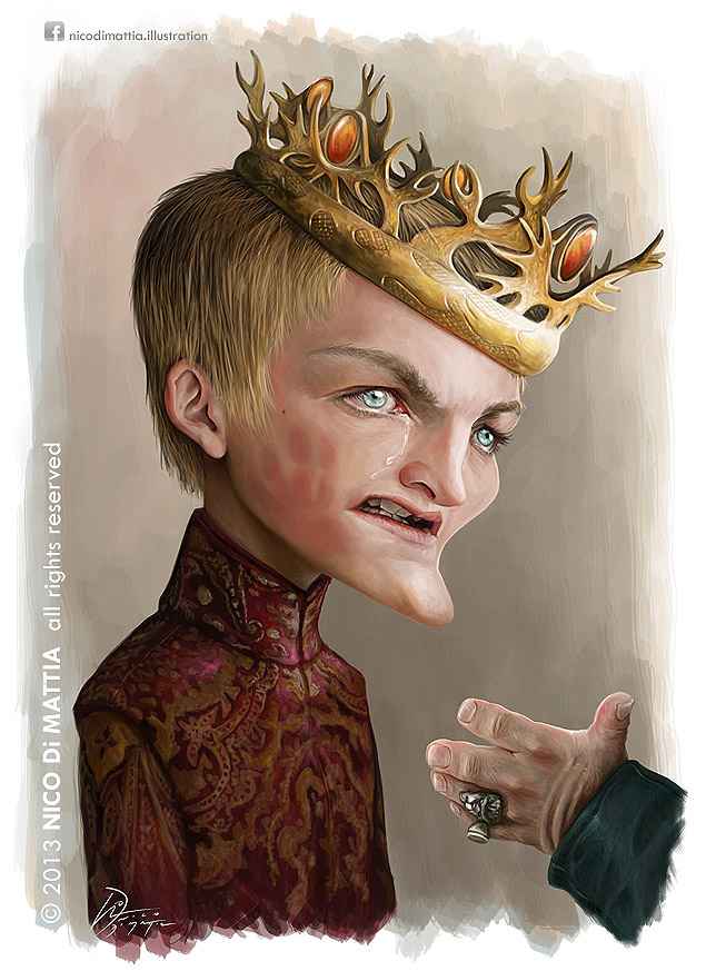 Caricatura de Joffrey Baratheon