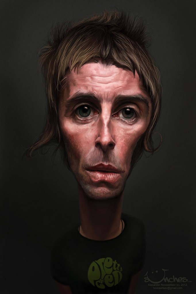 Caricatura de Liam Gallagher de Oasis