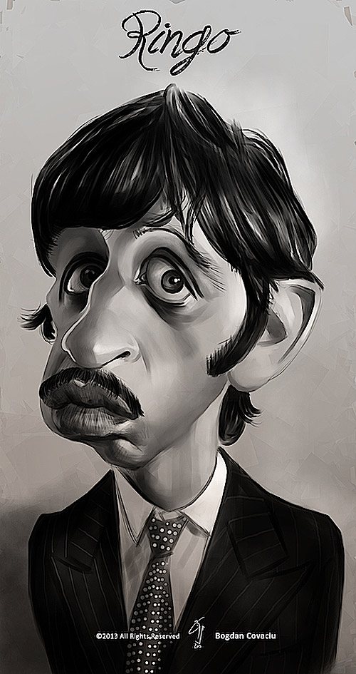 Caricatura de Ringo Starr