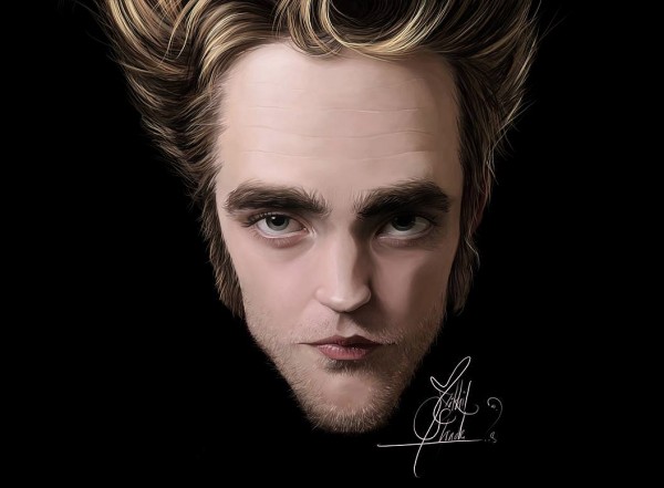 Caricatura de Robert Pattinson