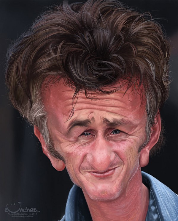 Caricatura de Sean Penn