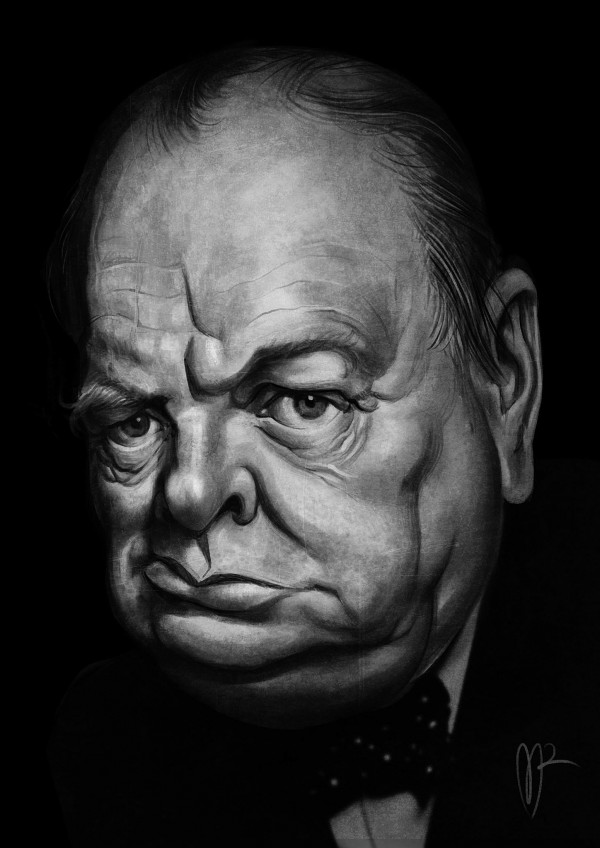 Caricatura de Winston Churchill