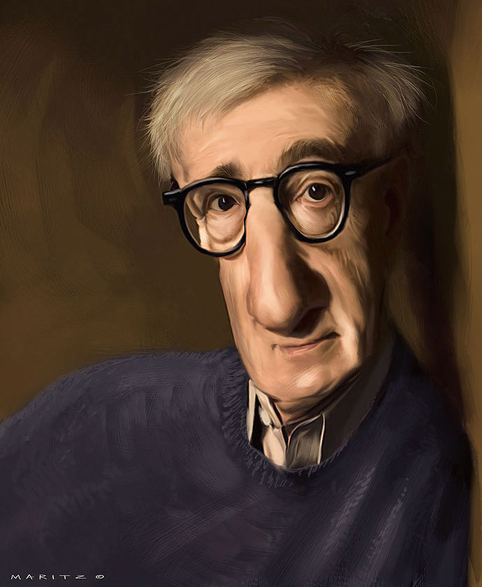 Caricatura de Woody Allen
