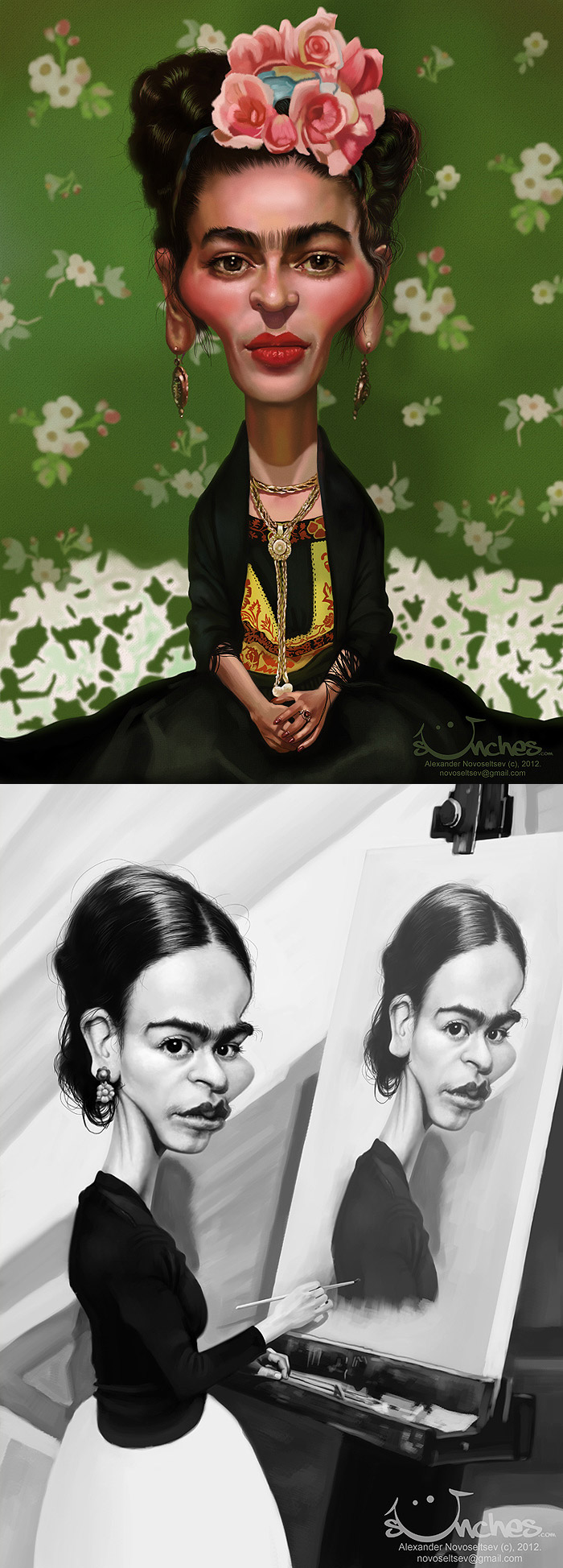 Caricaturas de Frida Kahlo