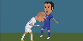 El cabezazo de Zidane en 8 bits