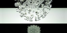 Esculturas de cristal de virus mortales